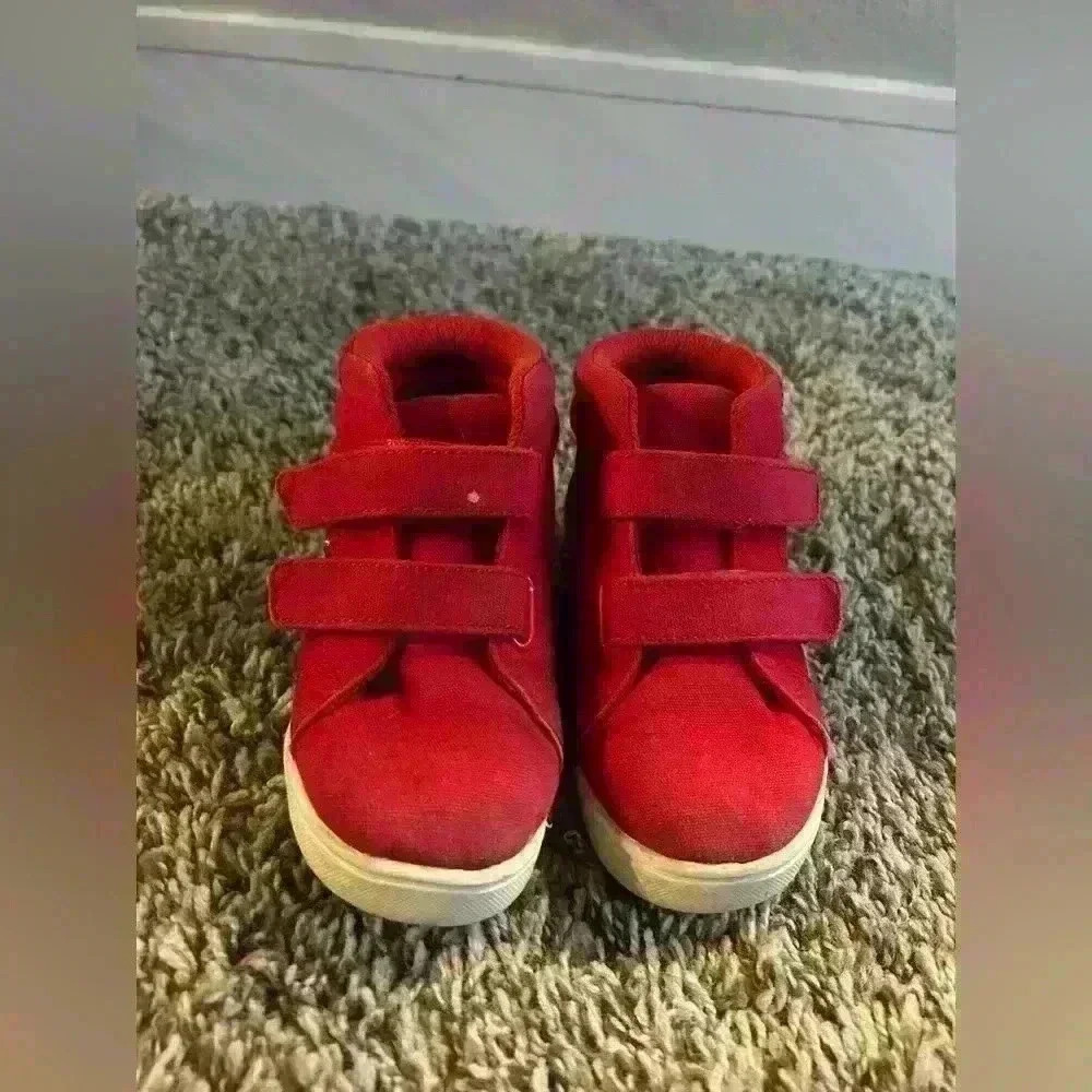 Kids unisex red baby gap Spider-Man high top sneakers size 9